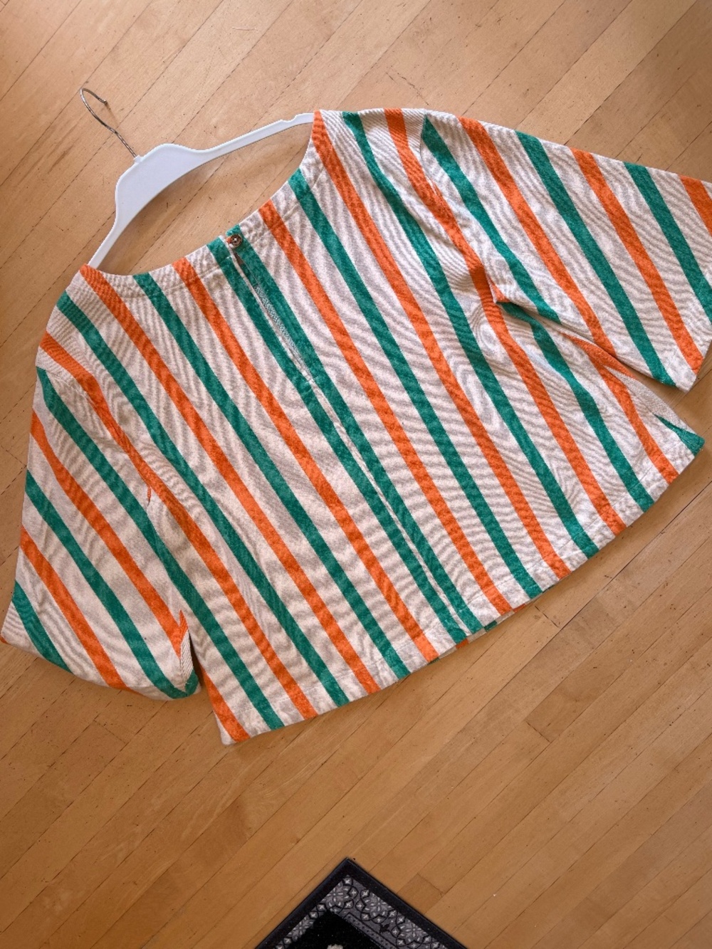 Free People Free-est Orange/Green stripe top, L, GP1559 - Picture 3 of 3